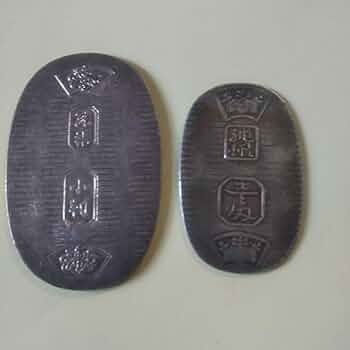 Amazon.co.jp: 徳力 純銀 小判 2枚セット 10g と 一匁(約3.75g